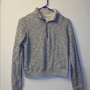 Hollister Fuzzy Neck Quarter-Zip